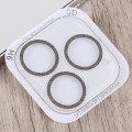 For iPhone 15 Pro / 15 Pro Max Glitter Ring Tempered Glass Camera Lens Film(Black)