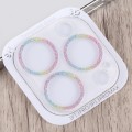 For iPhone 15 Pro / 15 Pro Max Glitter Ring Tempered Glass Camera Lens Film(Colorful)