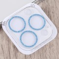 For iPhone 15 Pro / 15 Pro Max Glitter Ring Tempered Glass Camera Lens Film(Blue)