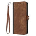 For Google Pixel 9 Pro Side Buckle Double Fold Hand Strap Leather Phone Case(Brown)