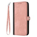 For Google Pixel 9 Pro Side Buckle Double Fold Hand Strap Leather Phone Case(Pink)