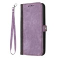 For Google Pixel 9 Side Buckle Double Fold Hand Strap Leather Phone Case(Purple)
