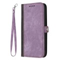 For Xiaomi Redmi Note 13 4G Side Buckle Double Fold Hand Strap Leather Phone Case(Purple)