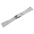 22mm Universal Three-Bead Stainless Steel Watch Band(Silver Rose Gold)