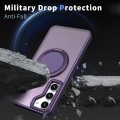 For Samsung Galaxy S23 5G 360-degree Rotating MagSafe Magnetic Holder Phone Case(Purple)