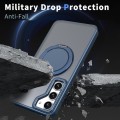 For Samsung Galaxy S23 FE 5G 360-degree Rotating MagSafe Magnetic Holder Phone Case(Navy Blue)