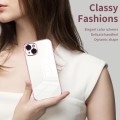 For iPhone 15 Plus Transparent Plating Fine Hole Phone Case(Purple)