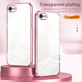 For iPhone SE 2022 / 2020 / 8 / 7 Transparent Plating Fine Hole Phone Case(Pink)