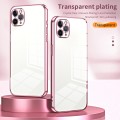 For iPhone 11 Pro Max Transparent Plating Fine Hole Phone Case(Purple)