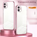 For iPhone 11 Transparent Plating Fine Hole Phone Case(Gold)