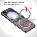 For Samsung Galaxy Z Flip5 5G 360 Degree Stand MagSafe Magnetic All-inclusive Phone Case(Transparent