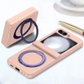 For Samsung Galaxy Z Flip5 5G 360 Degree Stand MagSafe Magnetic All-inclusive Phone Case(Pink)