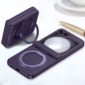 For Samsung Galaxy Z Flip5 5G 360 Degree Stand MagSafe Magnetic All-inclusive Phone Case(Dark Purple