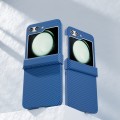For Samsung Galaxy Z Flip5 5G Carbon Fiber All-inclusive Water Sticker Phone Case(Blue)