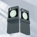 For Samsung Galaxy Z Flip5 5G Carbon Fiber All-inclusive Water Sticker Phone Case(Green)