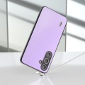 For Samsung Galaxy S24+ 5G ABEEL Ecological Leather Shockproof PU Phone Case(Purple)