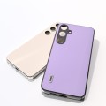 For Samsung Galaxy S24 5G ABEEL Ecological Leather Shockproof PU Phone Case(Purple)