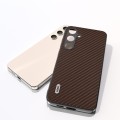 For Samsung Galaxy S24+ 5G ABEEL Carbon Fiber Texture Protective Phone Case(Dark Brown)