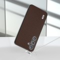 For Samsung Galaxy S24 5G ABEEL Carbon Fiber Texture Protective Phone Case(Dark Brown)