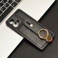 For Motorola Edge 40 Neo 5G Wristband Leather Back Phone Case(Black)
