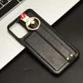 For Motorola Moto G 5G 2024 Wristband Leather Back Phone Case(Black)