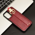 For Motorola Moto G Play 5G 2024 Wristband Leather Back Phone Case(Red)