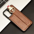 For Motorola Moto G Play 4G 2024 Wristband Leather Back Phone Case(Brown)