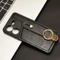 For Tecno Pova 5 Pro Wristband Leather Back Phone Case(Black)