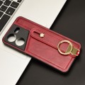 For Tecno Pova 5 Pro Wristband Leather Back Phone Case(Red)