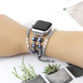 For Apple Watch Series 3 38mm Butterfly Chain Bracelet Metal Watch Band(Blue)