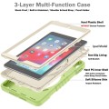 For iPad Air / Air 2 / 9.7 2018 / 2017 X Rotation PC Hybrid Silicone Tablet Case with Strap(Yellow G