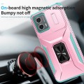 For Motorola Moto G 5G 2023/4G 2023 Sliding Camshield Holder Phone Case(Pink + Grey Green)
