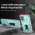 For Motorola Moto G 5G 2023/4G 2023 Sliding Camshield Holder Phone Case(Grey Green + Pink)