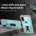 For Motorola G Pure/G Play 2023/G Power 2022 Sliding Camshield Holder Phone Case(Grey Green + Pink)