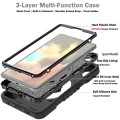 For Samsung Galaxy Tab A9 X110 X Rotation PC Hybrid Silicone Tablet Case with Strap(Full Black)