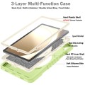 For Samsung Galaxy Tab A9+ X210 X Rotation PC Hybrid Silicone Tablet Case with Strap(Yellow Green Wh