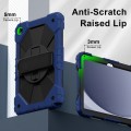 For Samsung Galaxy Tab A9+ X216 Contrast Color Robot C2 Silicone Hybrid PC Tablet Case(Navy Black)