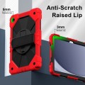 For Samsung Galaxy Tab A9+ X216 Contrast Color Robot C2 Silicone Hybrid PC Tablet Case(Red Black)