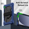 For Samsung Galaxy Tab A9 X115 Contrast Color Robot C2 Silicone Hybrid PC Tablet Case(Navy Black)
