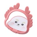 Cartoon Dragon Phone Metal Rotatable Ring Holder(Pink)