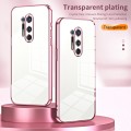 For OnePlus 8 Pro Transparent Plating Fine Hole Phone Case(Purple)