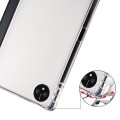 For Huawei MatePad Pro 11 2024 3-fold Clear TPU Leather Tablet Case with Pen Slot(Black)