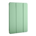 For Huawei MatePad Pro 11 2024 3-fold Clear TPU Leather Tablet Case with Pen Slot(Matcha Green)