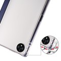 For Huawei MatePad Pro 11 2024 3-fold Clear TPU Leather Tablet Case with Pen Slot(Dark Blue)