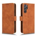 For ZTE nubia Red Magic 9 Pro Skin Feel Magnetic Flip Leather Phone Case(Brown)