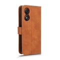 For ZTE Blade A34 Skin Feel Magnetic Flip Leather Phone Case(Brown)