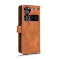 For ZTE nubia Z60 Ultra Skin Feel Magnetic Flip Leather Phone Case(Brown)