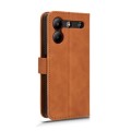 For ZTE Blade A54 Skin Feel Magnetic Flip Leather Phone Case(Brown)