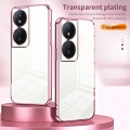 For Honor Play 50 Plus Transparent Plating Fine Hole Phone Case(Pink)