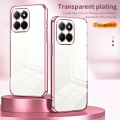 For Honor X8 5G / X6 / X6s Transparent Plating Fine Hole Phone Case(Purple)